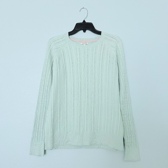 Sonoma Sweaters - Sonoma Mint Green Cable Knit Pullover Sweater